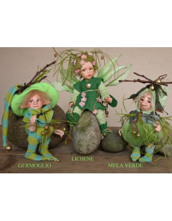 Elf doll: Lichen -  porcelain doll