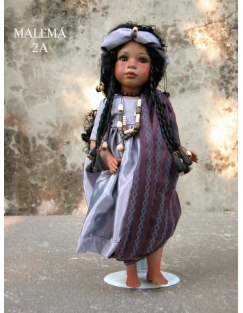 Porcelain Doll Malema 2 Mis - Size: 38 cm