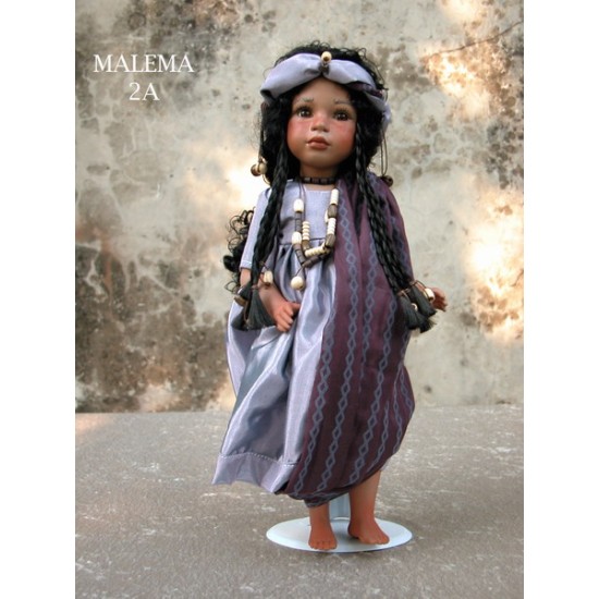 Porcelain Doll Malema 2 Mis - Size: 38 cm