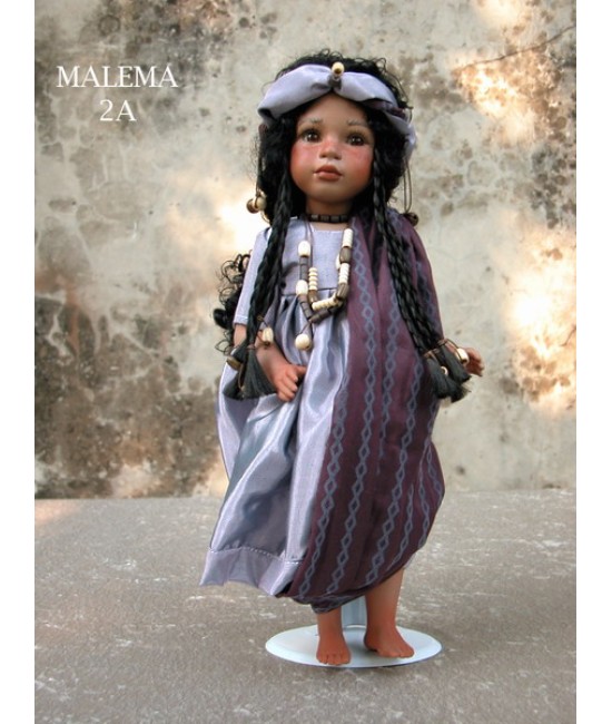 Porcelain Doll Malema 2 Mis - Size: 38 cm