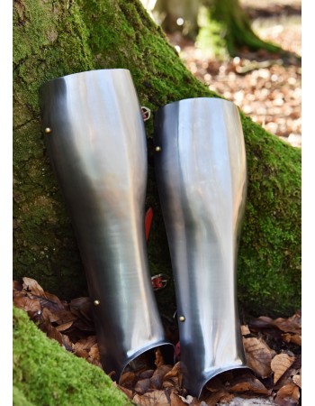 Knights greaves (pair), steel