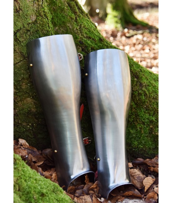 Knights greaves (pair), steel