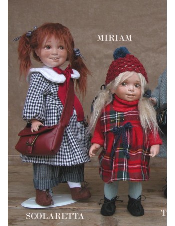 Schoolgirl Doll - Collectible Porcelain Doll - Height: 13.8 in
