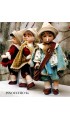 Pinocchio  seriously happy - Dolls porcelain fairy tales