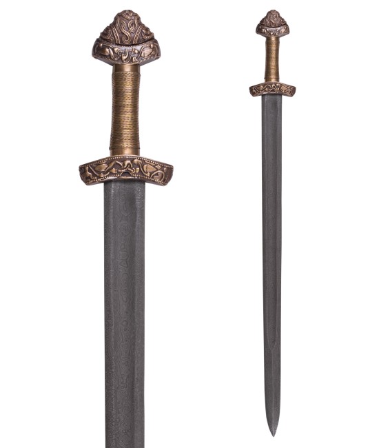 Viking Sword with Scabbard - Damascus Steel Blade