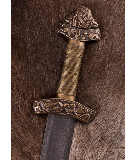 Viking Sword with Scabbard - Damascus Steel Blade