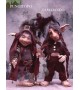 Pungitopo and Tamarind Porcelain Elf Gnome Doll, Porcelain Fairy Dolls 