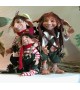 Pungitopo and Tamarind Porcelain Elf Gnome Doll, Porcelain Fairy Dolls 