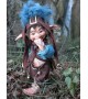 Pungitopo and Tamarind Porcelain Elf Gnome Doll, Porcelain Fairy Dolls 