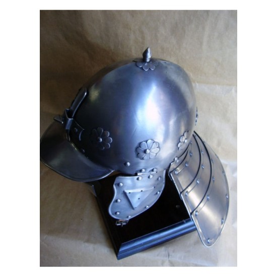 Details about   Medieval Knight Great Bascinet Kettle Armor Hat Silver Finish 