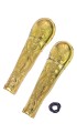 Greaves of the Praetorian Guard in stamped brass, pair