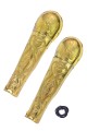 Greaves of the Praetorian Guard in stamped brass, pair