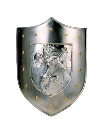 Rampant lion shield