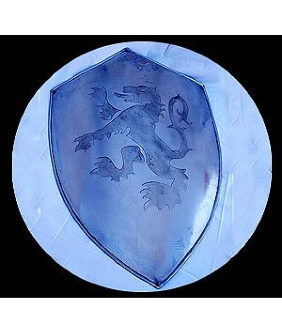 Rampant lion shield