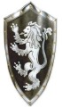 Rampant lion shield
