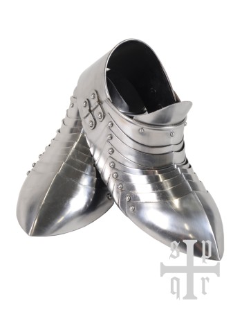 medieval shoes, clogs, 1.5 mm steel, pair