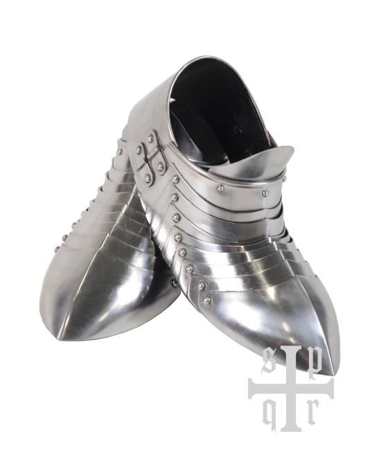 medieval shoes, clogs, 1.5 mm steel, pair