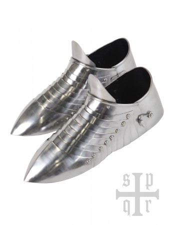 medieval shoes, clogs, 1.5 mm steel, pair