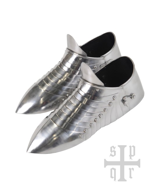 medieval shoes, clogs, 1.5 mm steel, pair