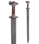 Scandinavian with Tin-Plated Brass Hilt, Damascus Steel Blade