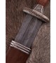 Scandinavian with Tin-Plated Brass Hilt, Damascus Steel Blade