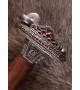 Scandinavian with Tin-Plated Brass Hilt, Damascus Steel Blade