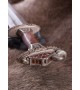 Scandinavian with Tin-Plated Brass Hilt, Damascus Steel Blade