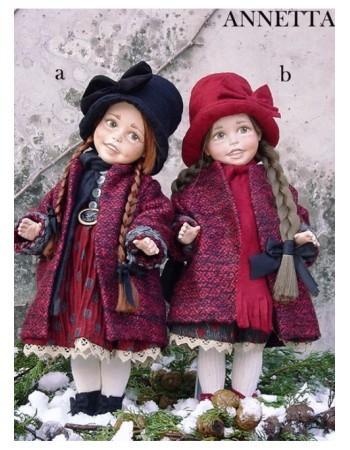Annetta, Porcelain Doll - Size: 38 cm.
